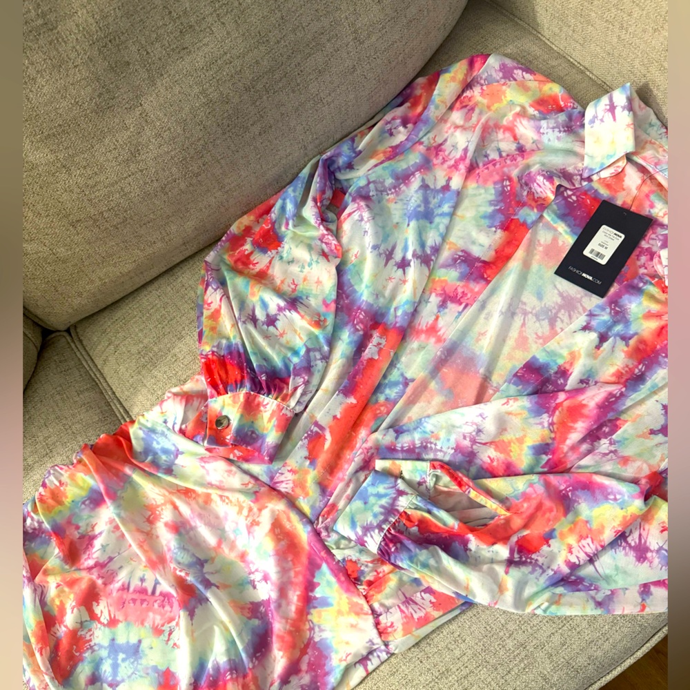 Fashion nova tie dye mini dress